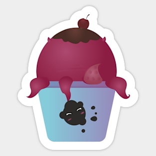 Octopus berry icecreamal Sticker